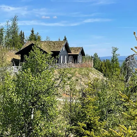 Hytte Med Panoramautsikt Over Fjellet
